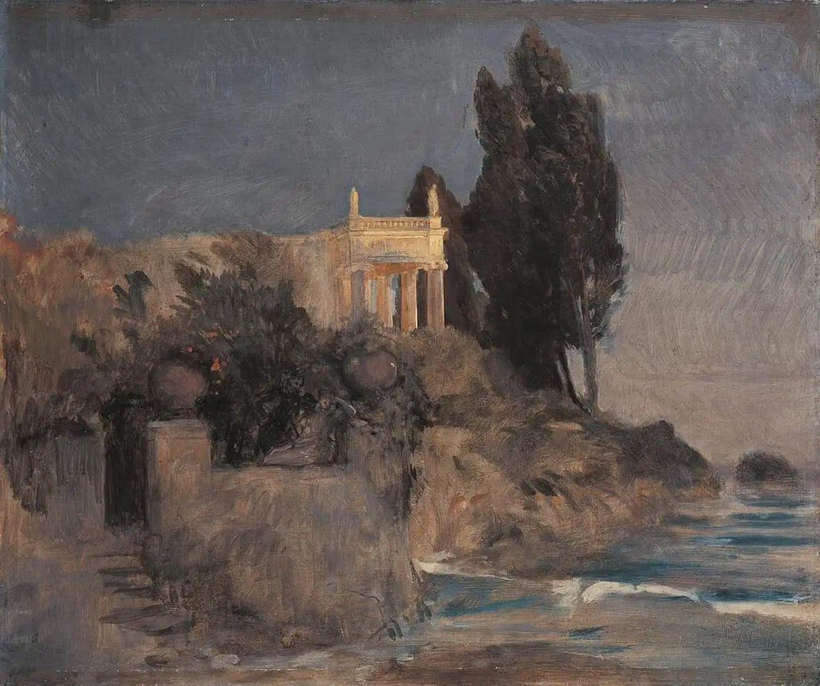 Villa au bord de la mer - Arnold Böcklin - Alpha Reproduction