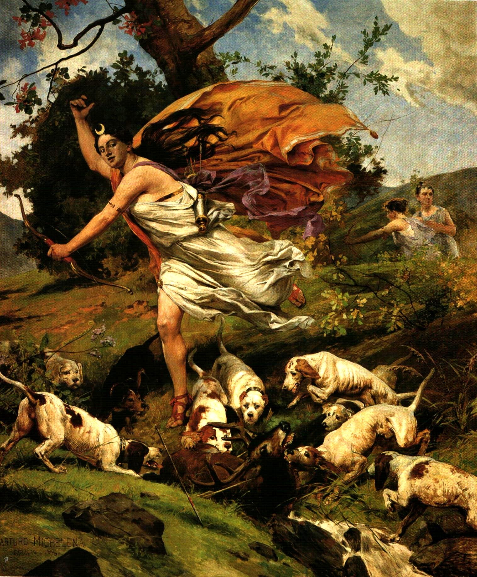 Diana à la chasse - Arturo Michelena