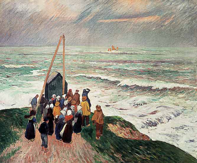 Die Erwartung der Rückkehr der Fischer - Henry Moret