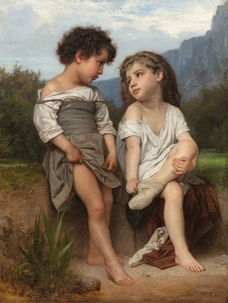 Am Ufer des Baches. - Bouguereau