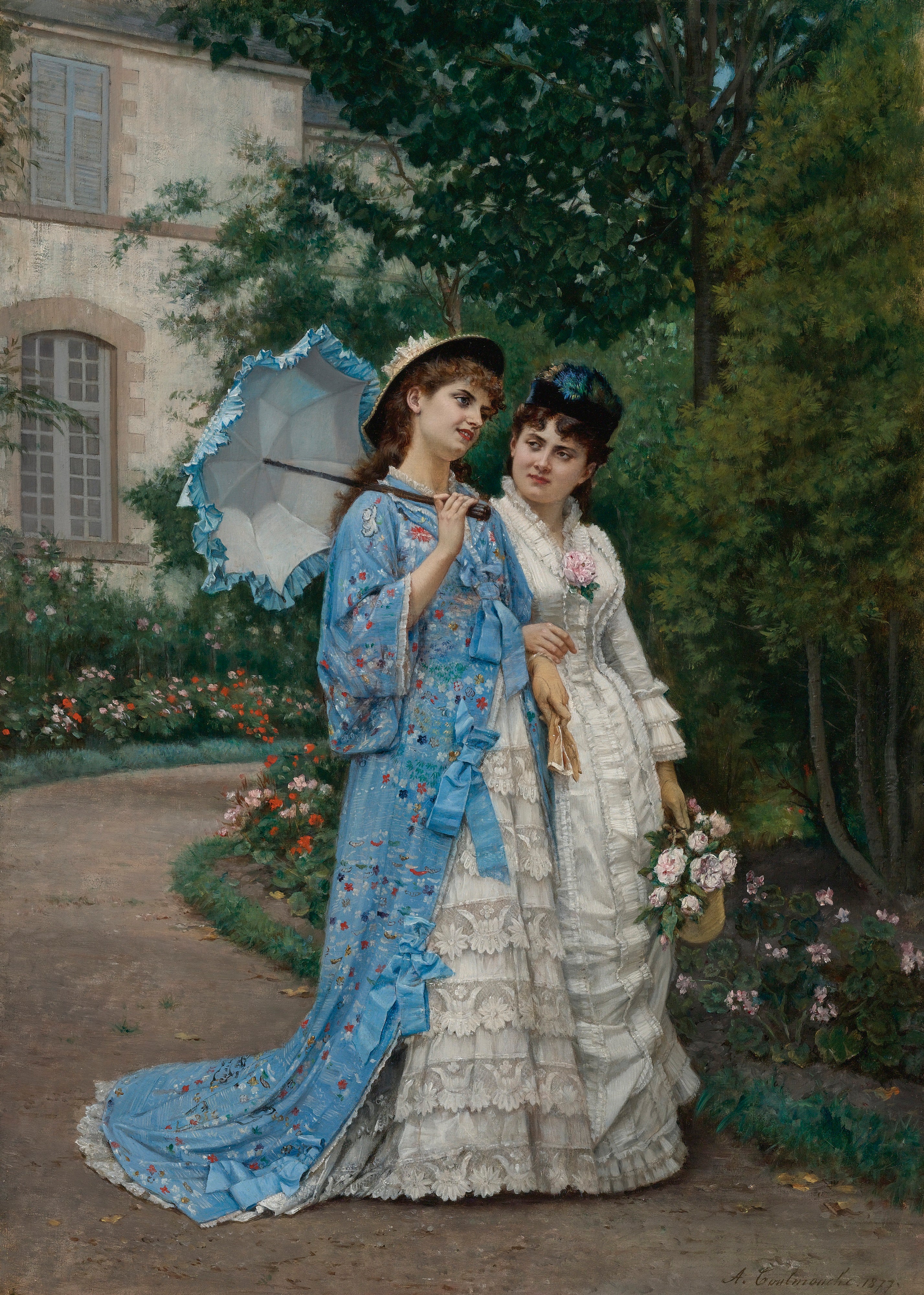 Une promenade dans le jardin - Auguste Toulmouche