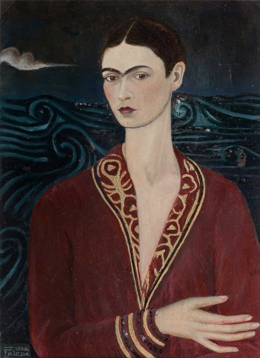 Selbstporträt im Samtkleid – Frida Kahlo (1926)