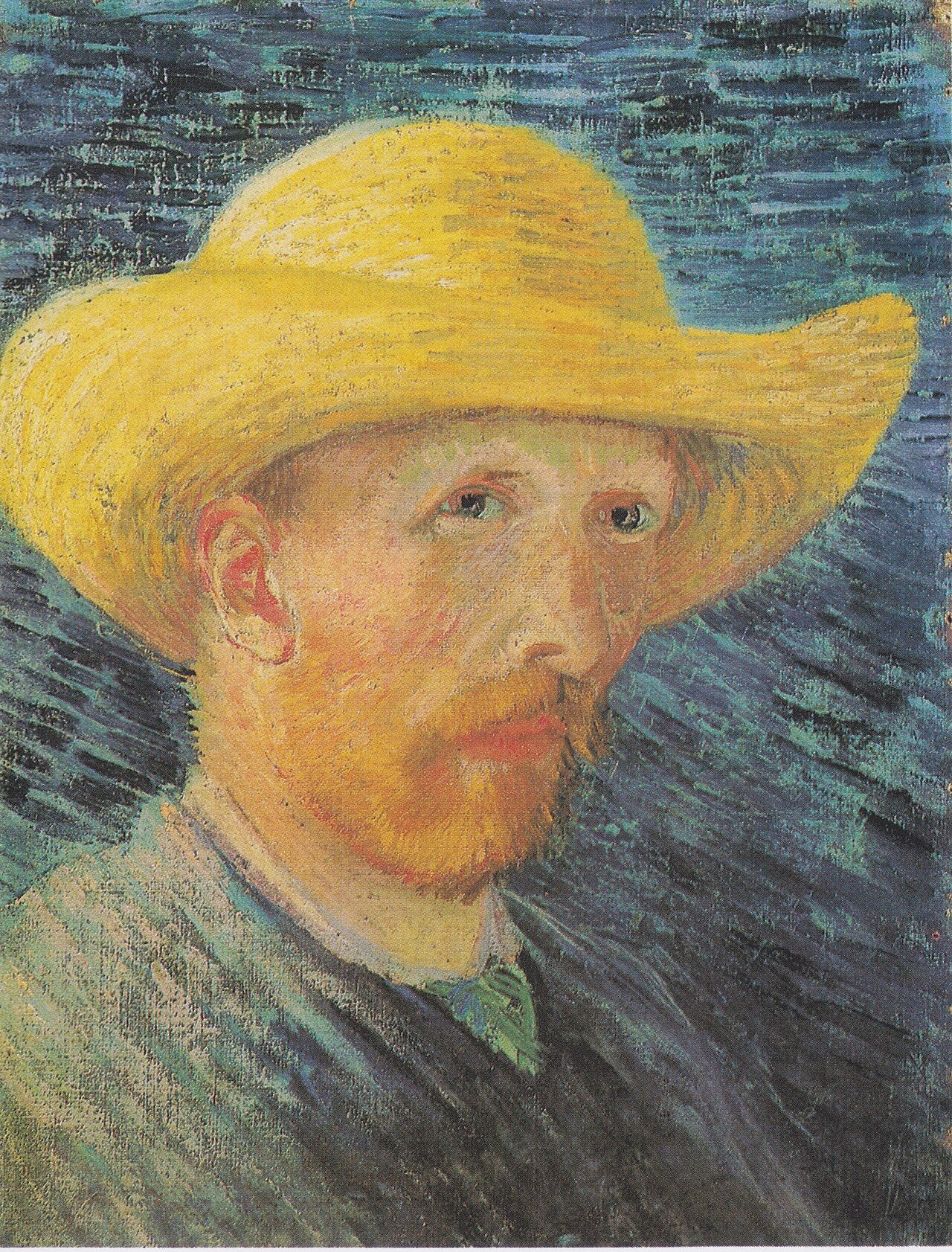 🌻 Selbstporträt mit Strohhut – Vincent van Gogh (1887)