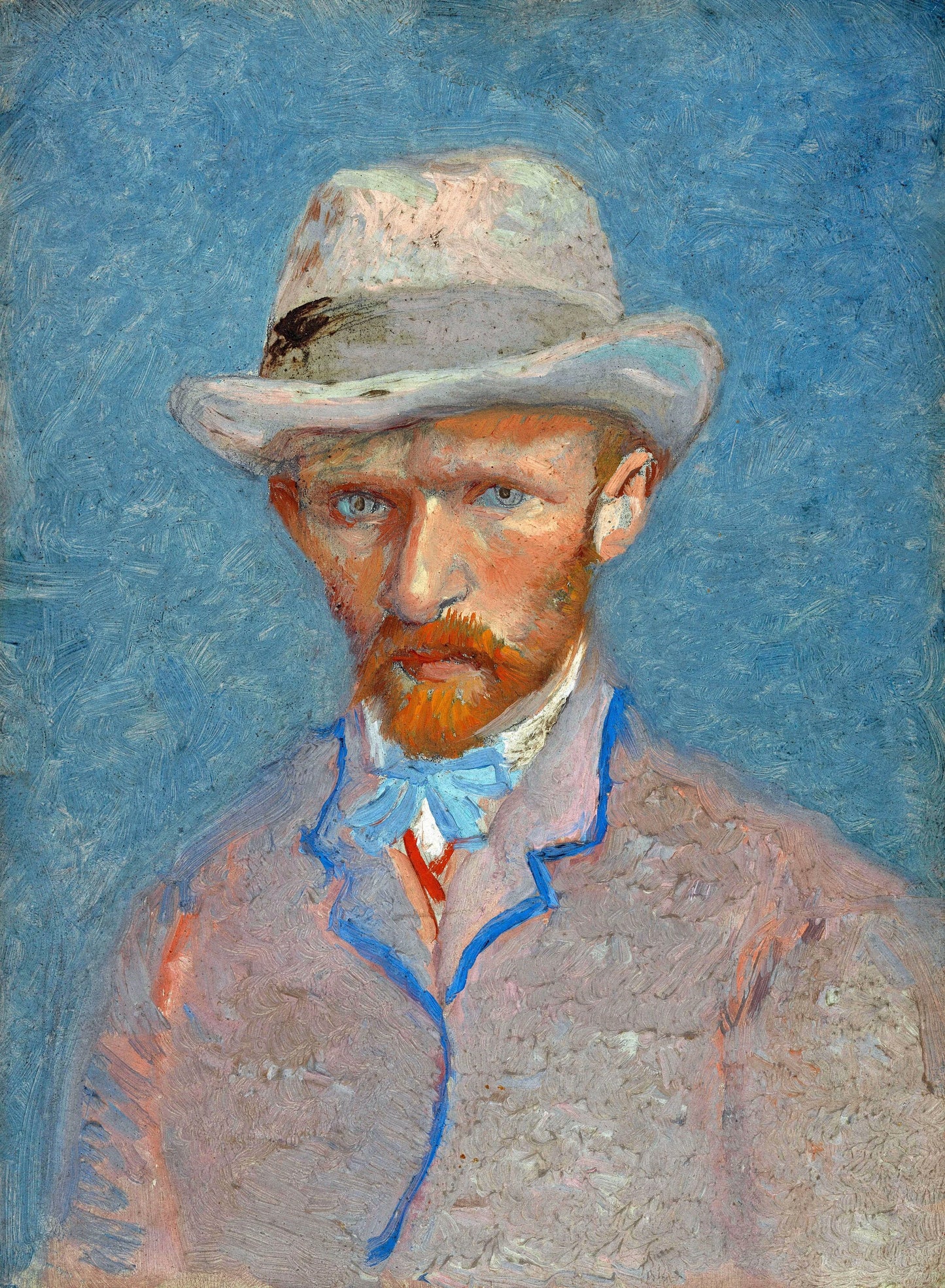 🎩 Selbstbildnis mit grauem Strohhut – Vincent van Gogh (1887)