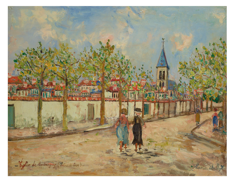 Avenue des Tilleuls, l'église de Montmagny (Seine-et-Oise) (1929) - Maurice Utrillo