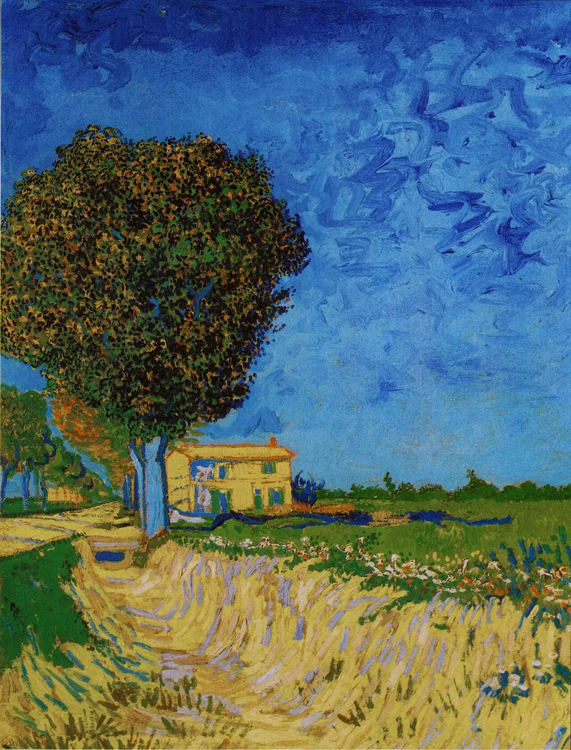 Allee in Arles mit Häusern - Vincent van Gogh
