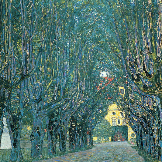 🌳✨ Allee im Schlosspark Kammer – Gustav Klimt (1912)