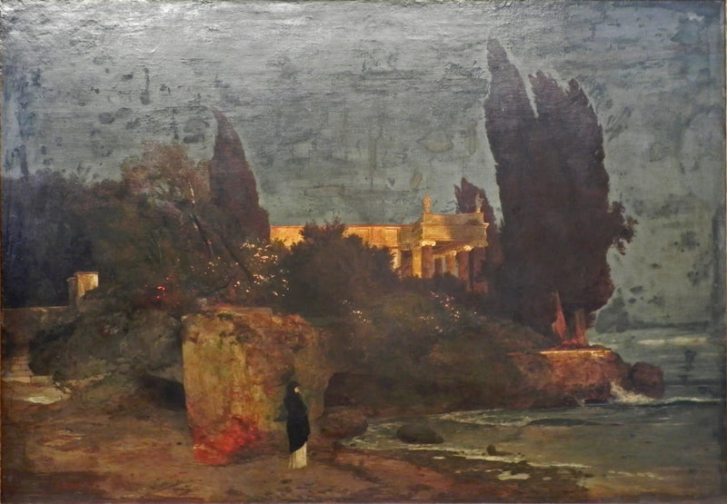 Villa am Meer, Version I - Arnold Böcklin