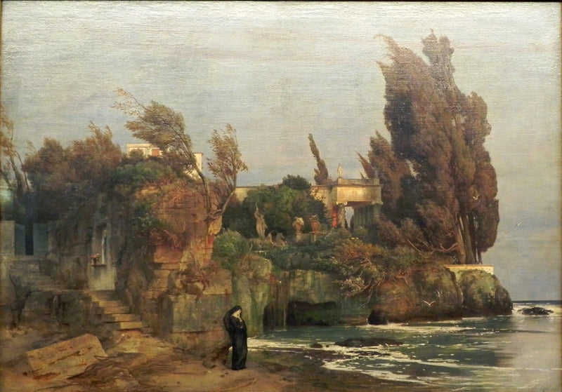Villa am Meer, Version II - Arnold Böcklin