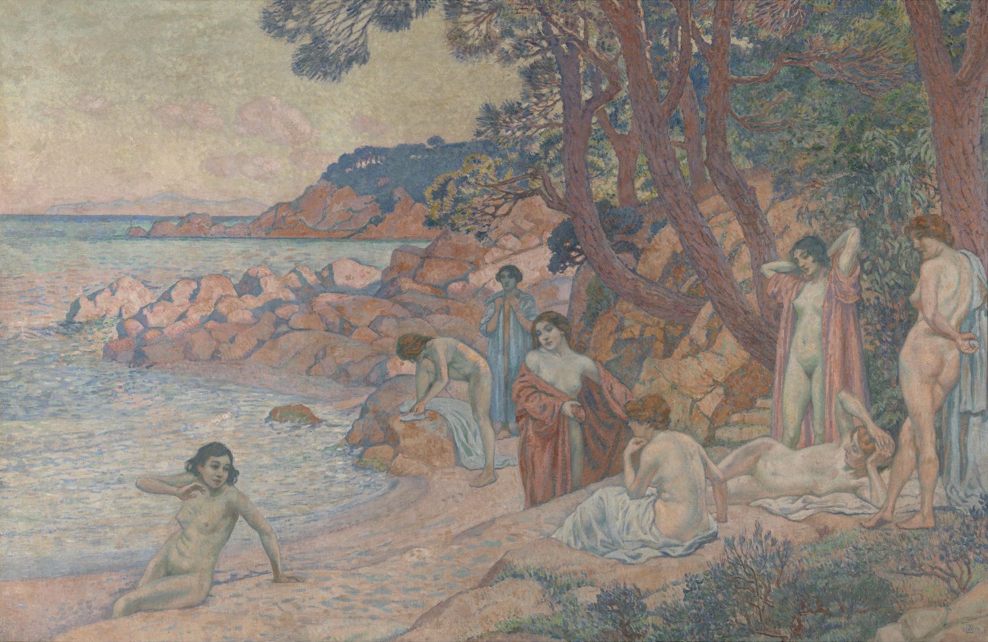 Baigneurs au cap Bénat - Théo van Rysselberghe - Alpha Reproduction