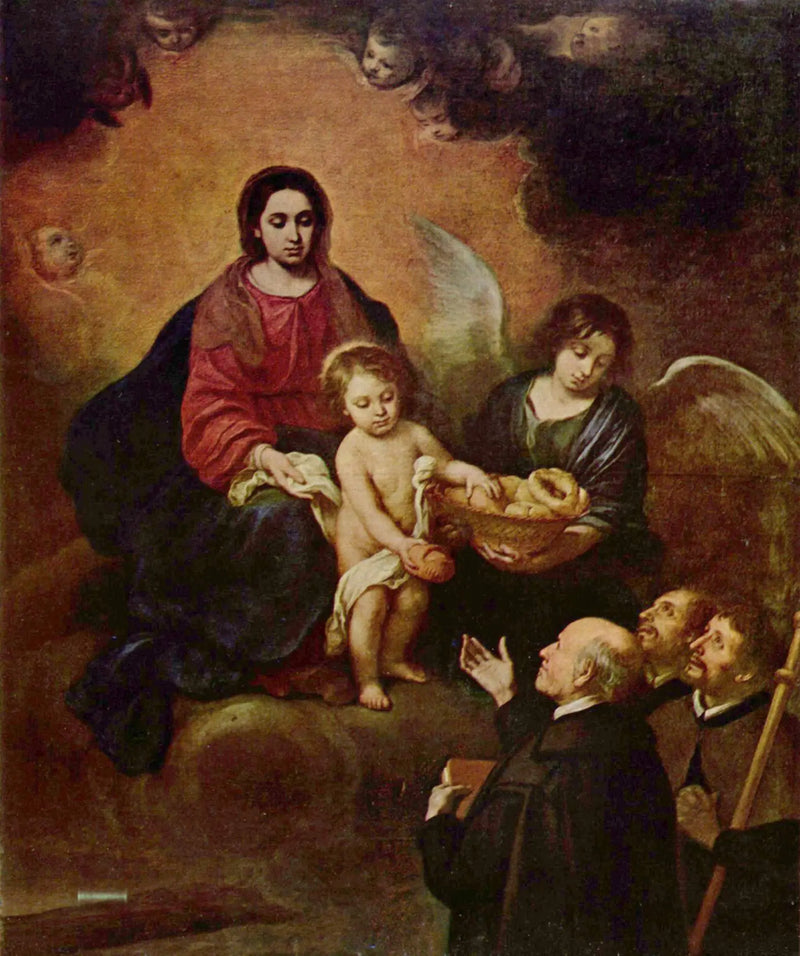 Das Jesuskind verteilt Brot an die Pilger - Bartolomé Esteban Murillo
