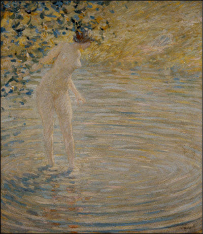 Baden in einem Bach – Robert Lewis Reid