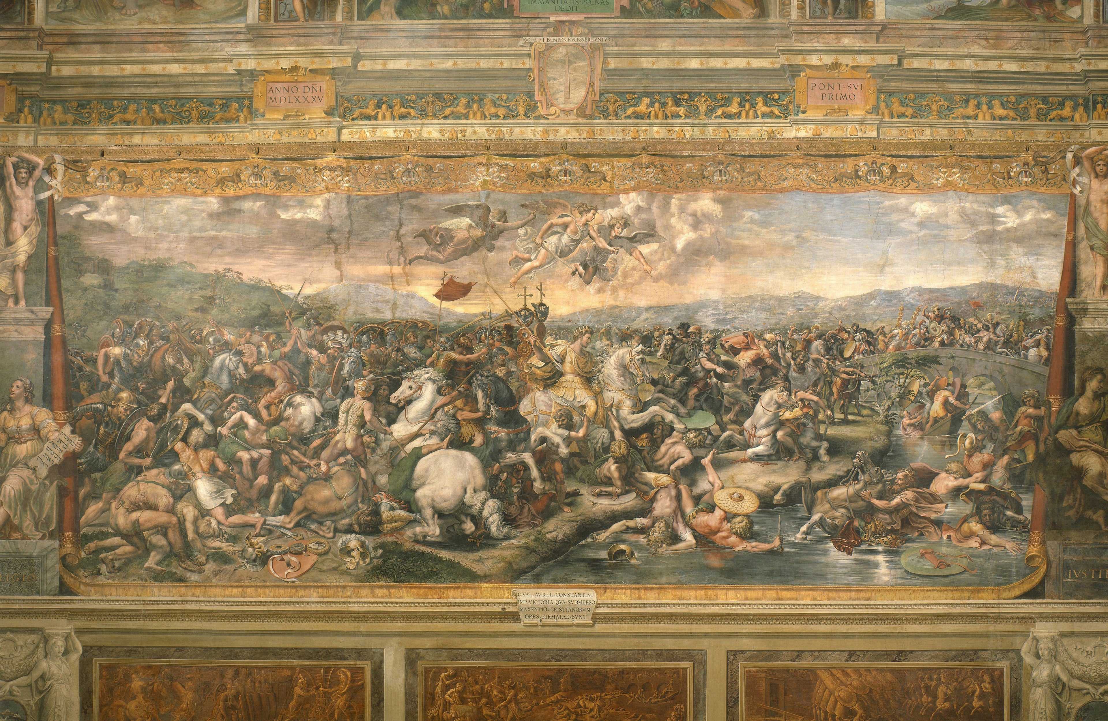 La Bataille du Pont Milvius - Giulio Romano