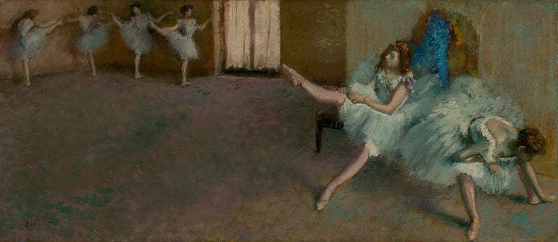 Vor dem Ballett - Edgar Degas