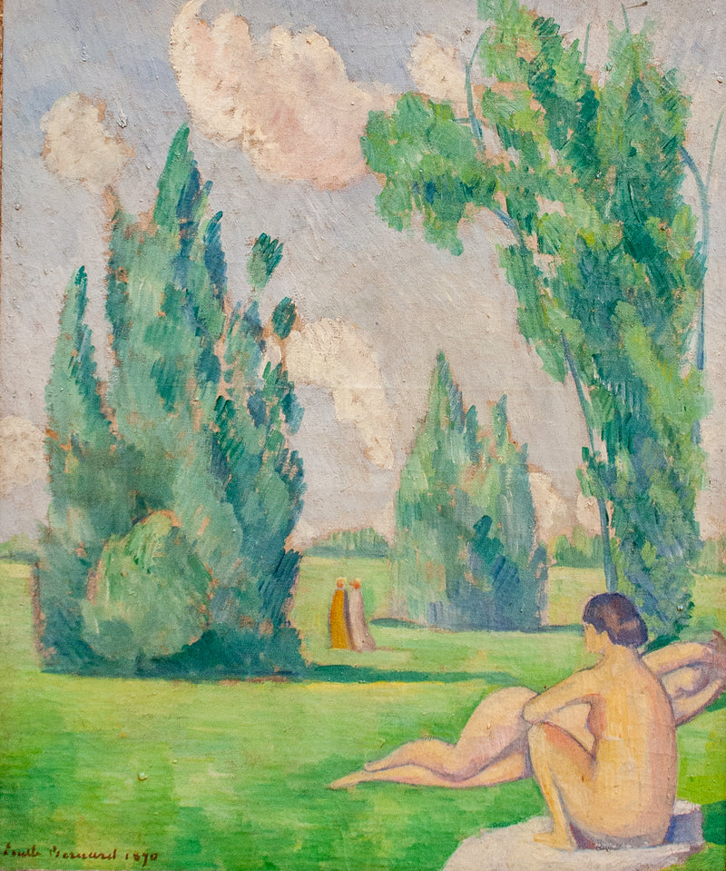 Nus in einer Landschaft - Émile Bernard