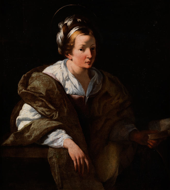 Figure féminine avec une auréole - Bernardo Strozzi