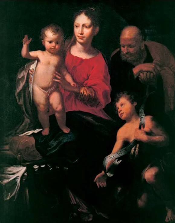 La Sainte Famille avec saint Jean-Baptiste - Bernardo Strozzi