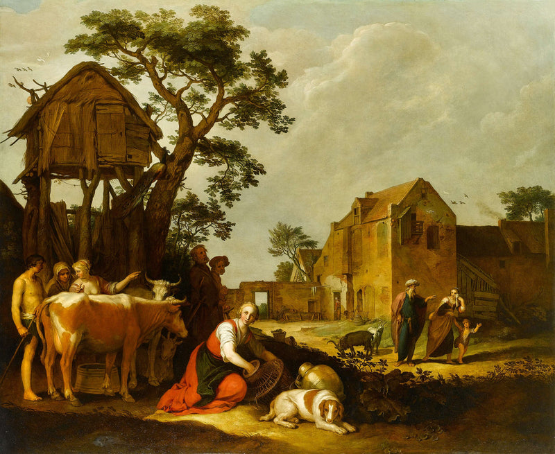 Paysage rural après l'expulsion d'Agar et d'Ismaël (Genèse 21:14-21) - Abraham Bloemaert