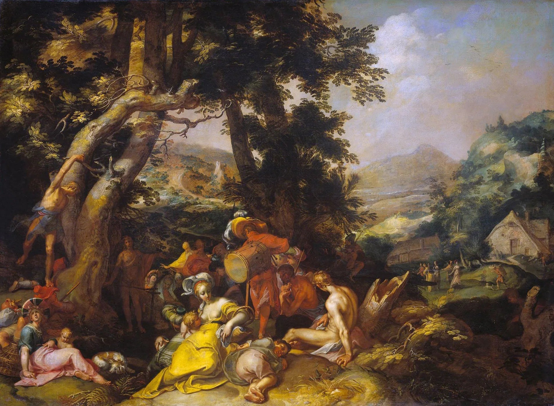 La prédication de Saint Jean Baptiste - Abraham Bloemaert image 1 tableau peint à l’huile sur toile
