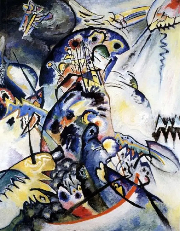 Reproduction du tableau « Crête bleue - Vassily Kandinsky » par Alpha Reproduction en peinture à l’huile