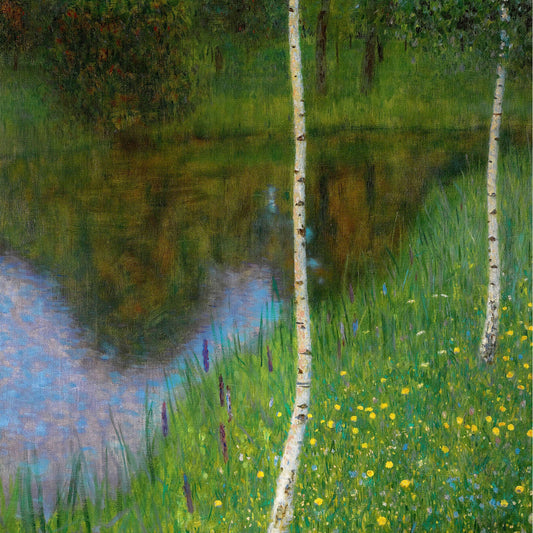 🌳 Seeufer mit Birken – Gustav Klimt (um 1901)