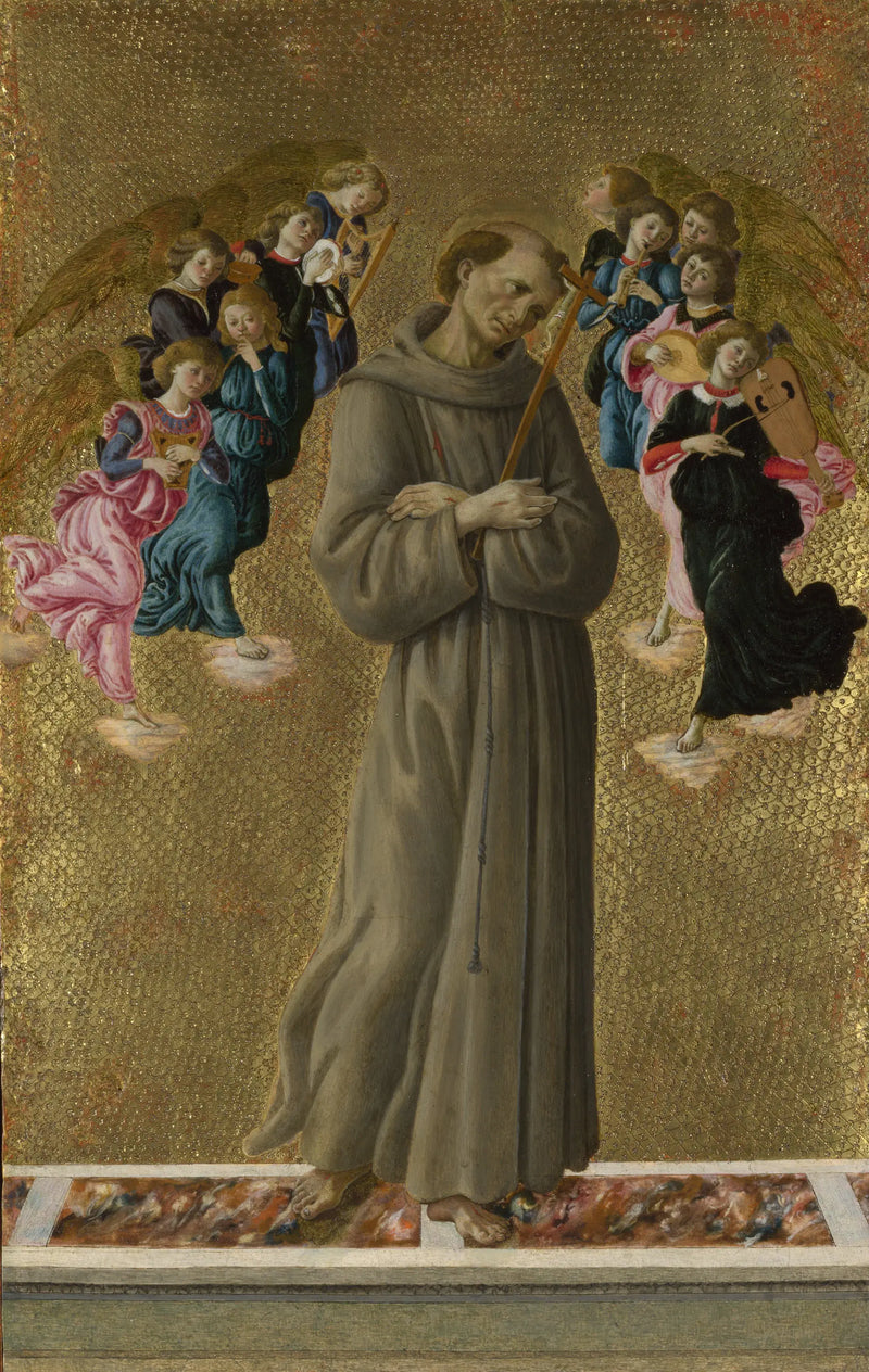 Franz von Assisi mit Engeln - Sandro Botticelli