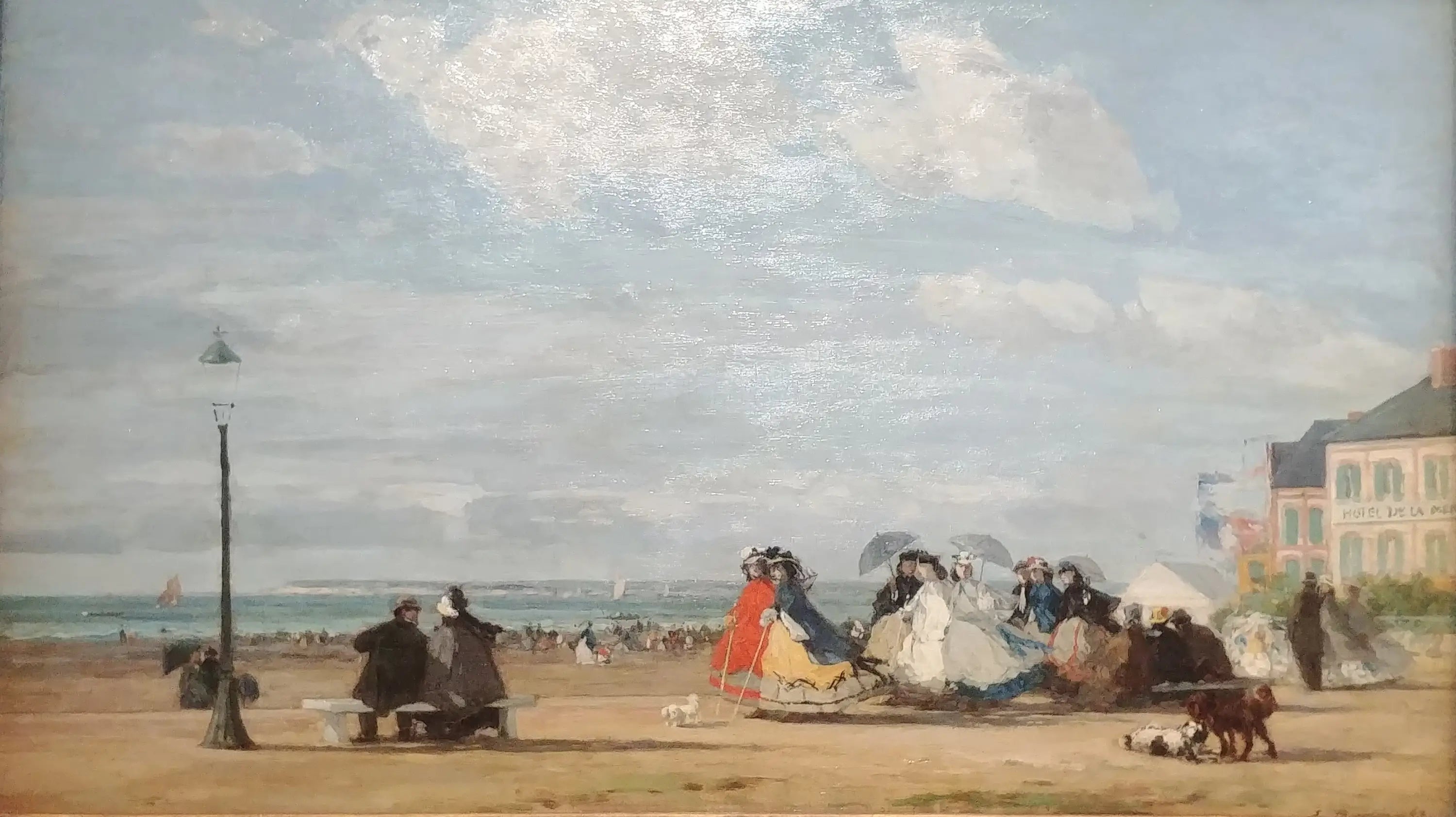 Reproduction du tableau « La Plage à Trouville - L'Impératrice Eugénie et sa Suite - Eugène Boudin » par Alpha Reproduction en peinture à l’huile