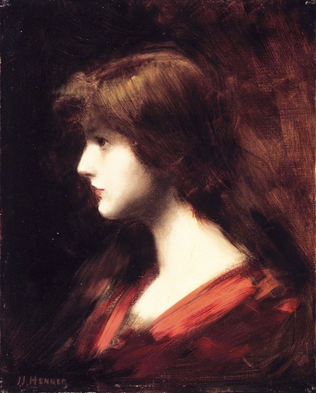 Tête d'une fille - Jean-Jacques Henner