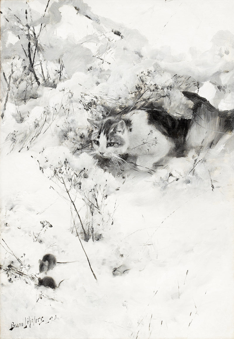 Stalkende Katze – Bruno Liljefors