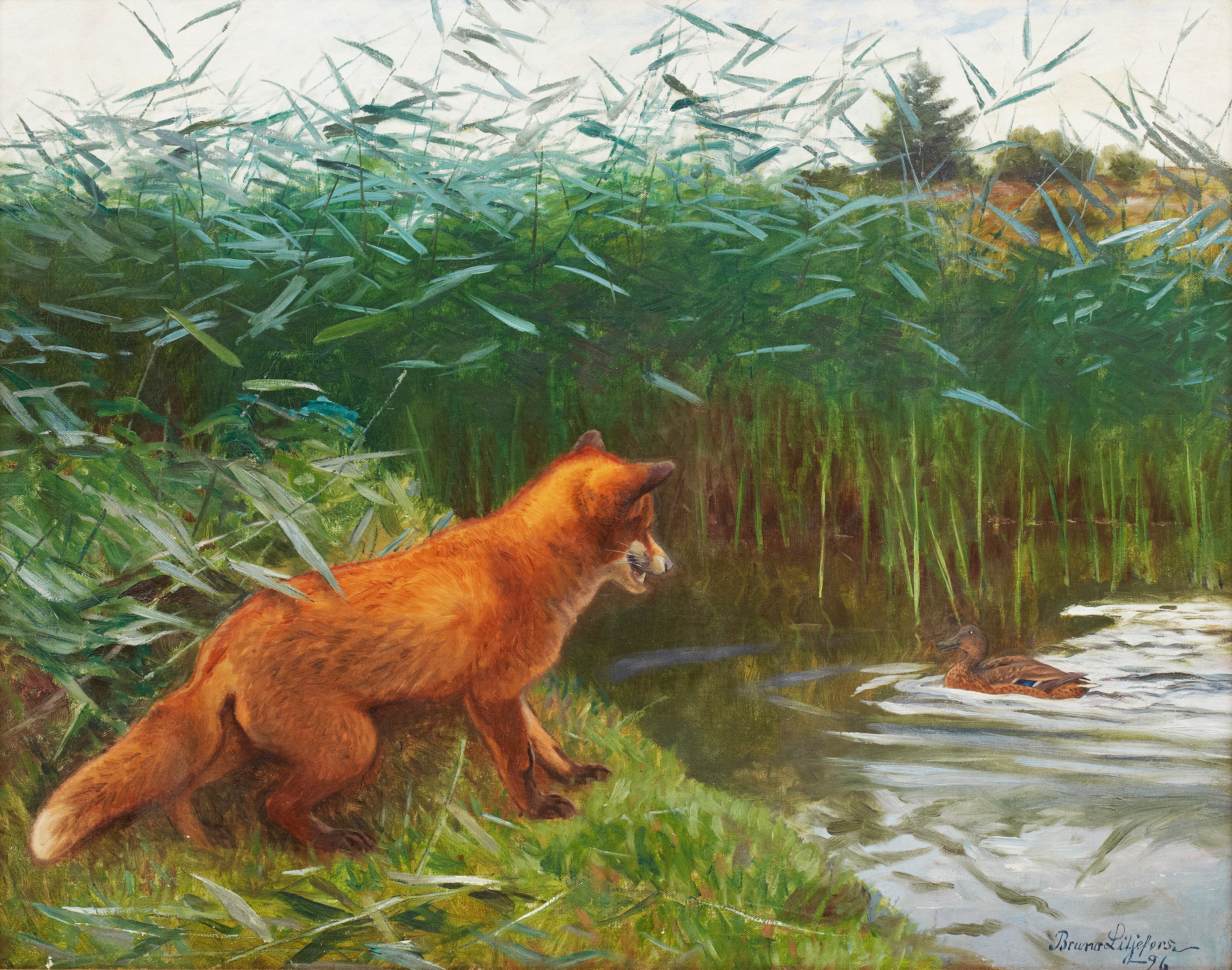 Fuchs auf der Pirsch - Bruno Liljefors