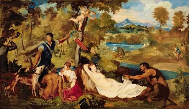 Jupiter und Antiope - Édouard Manet