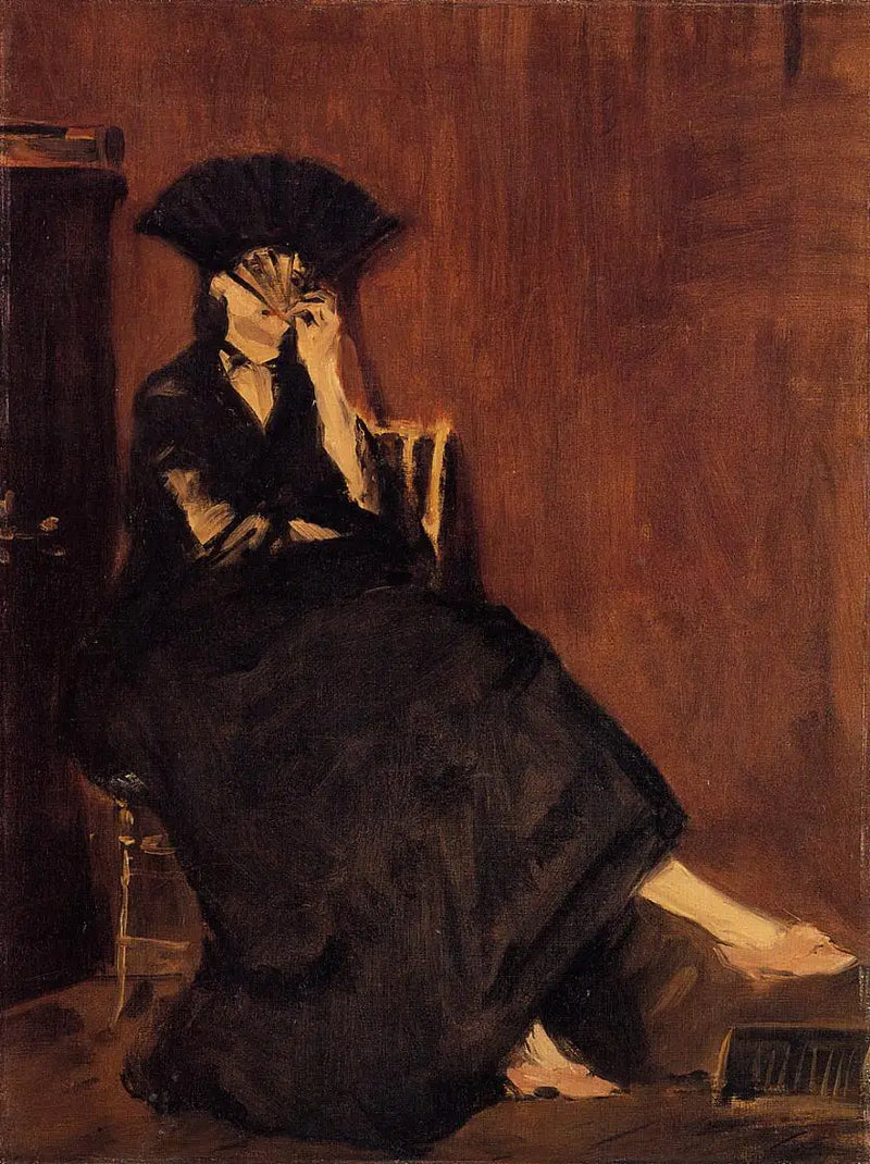 Berthe Morisot mit Fächer - Édouard Manet