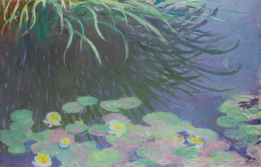 🌿 Seerosen mit Spiegelungen von hohem Gras, Claude Monet