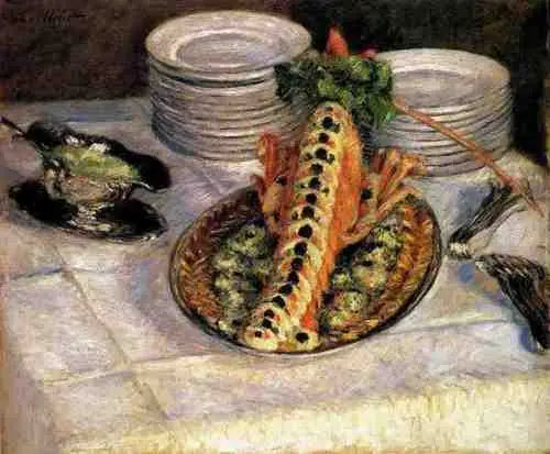 Stillleben mit Flusskrebsen - Gustave Caillebotte