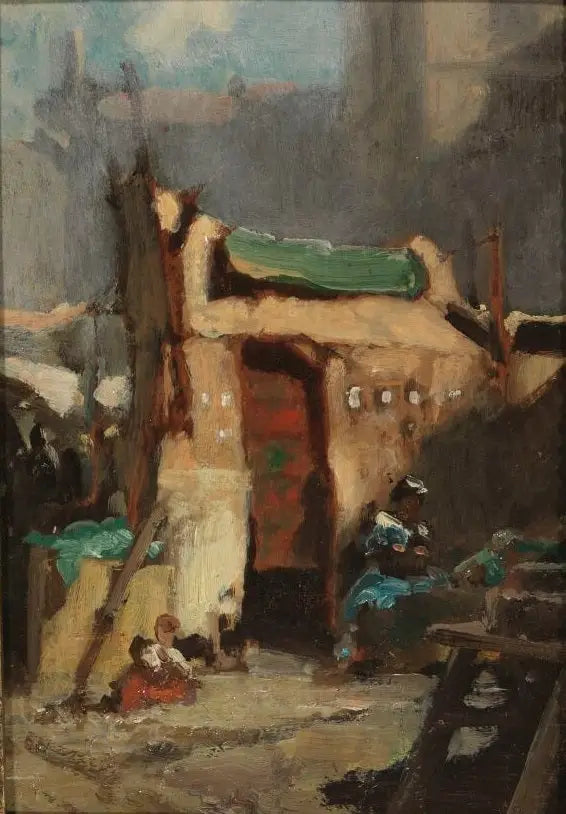 Münchener Flohmarkt - Carl Spitzweg