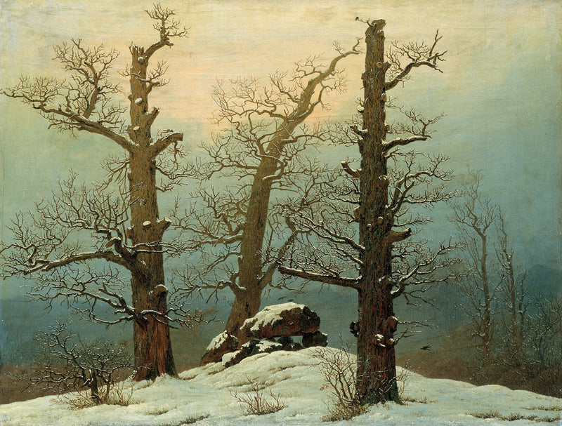 Dolmen unter dem Schnee - Caspar David Friedrich