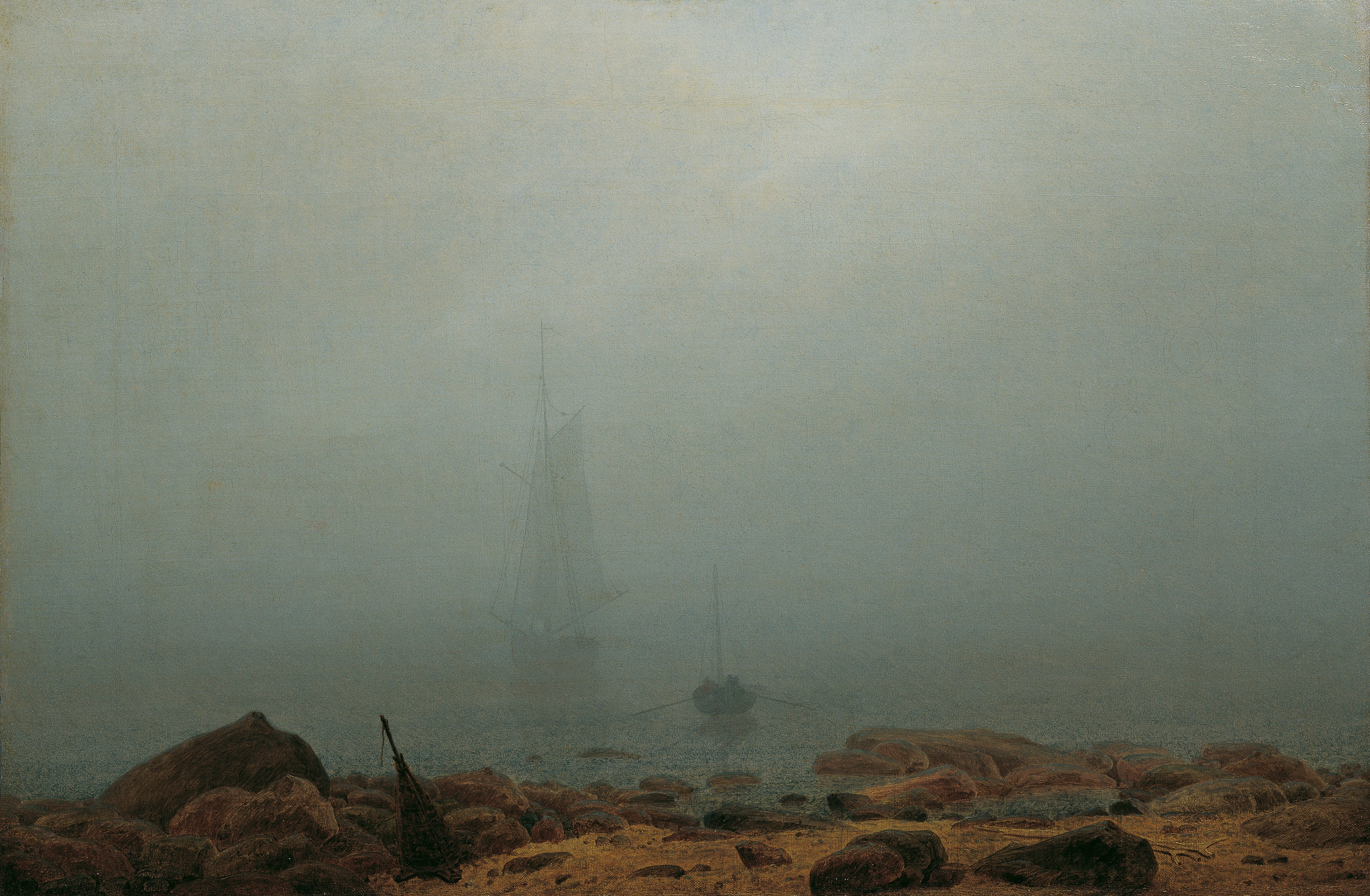 Reproduction du tableau « Rivage dans le brouillard - Caspar David Friedrich » par Alpha Reproduction en peinture à l’huile