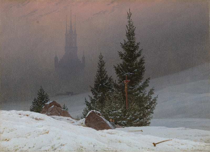 Winterlandschaft mit Kirche - Caspar David Friedrich