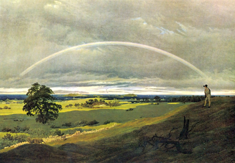 Landschaft mit Regenbogen - Caspar David Friedrich