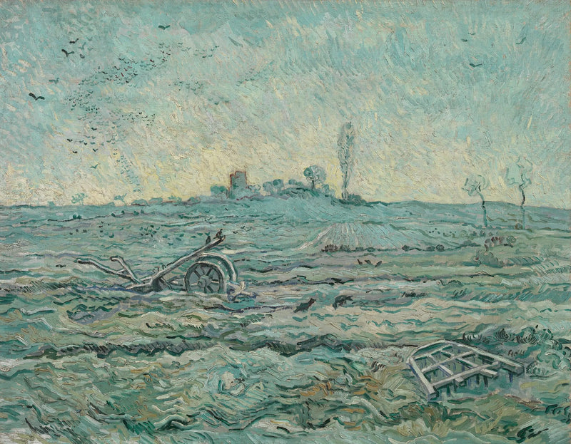 Verschneites Feld mit Egge - Vincent van Gogh