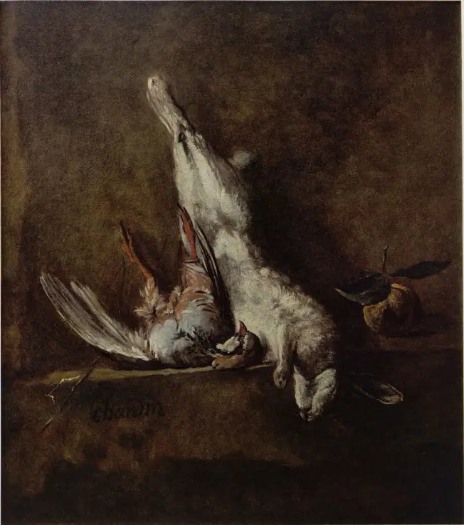 Stillleben mit Kaninchen und Rebhuhn - Jean Siméon Chardin