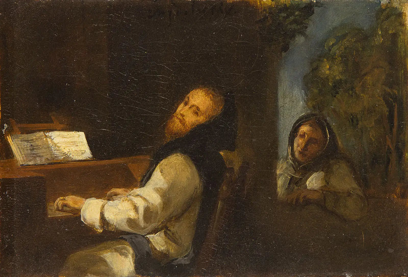 Karl V. im Kloster Yuste - Eugène Delacroix