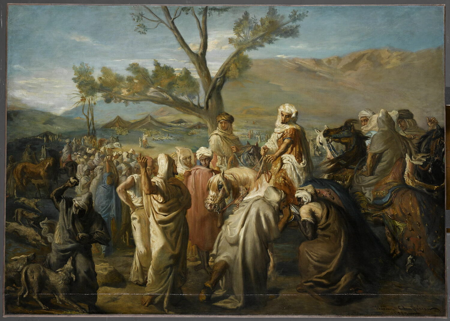 Caïd visitant un douar - Théodore Chassériau - Alpha Reproduction