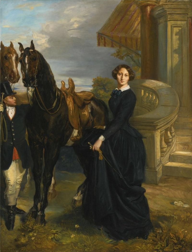 Porträt der Gräfin von Ranchicourt beim Hahnenkampf - Théodore Chassériau