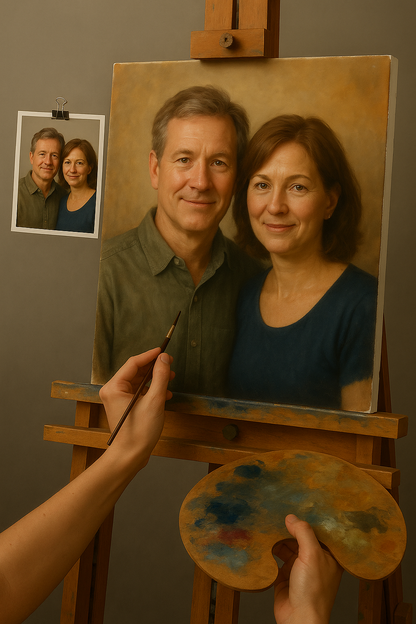 💑 Personalisierte Paar-Gemälde – Einzigartige und emotionale Ölgemälde