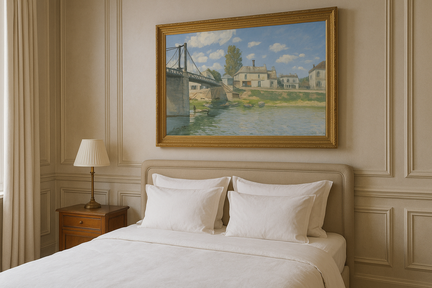 Die Villeneuve-la-Garenne-Brücke - Alfred Sisley