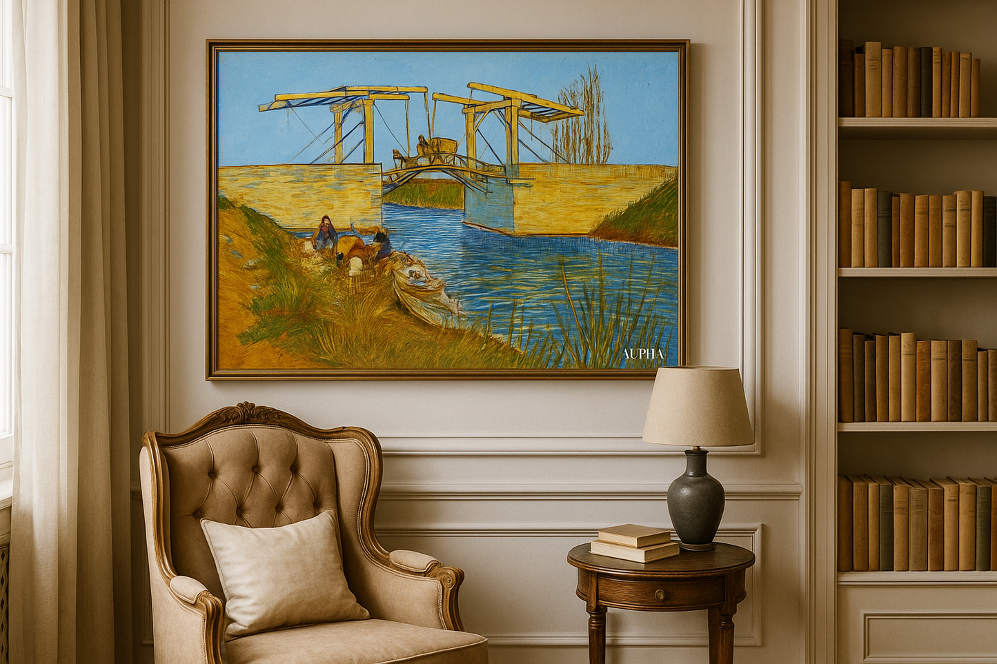 Die Langlois-Brücke in Arles bei den Wäscherinnen – Vincent van Gogh (1888)
