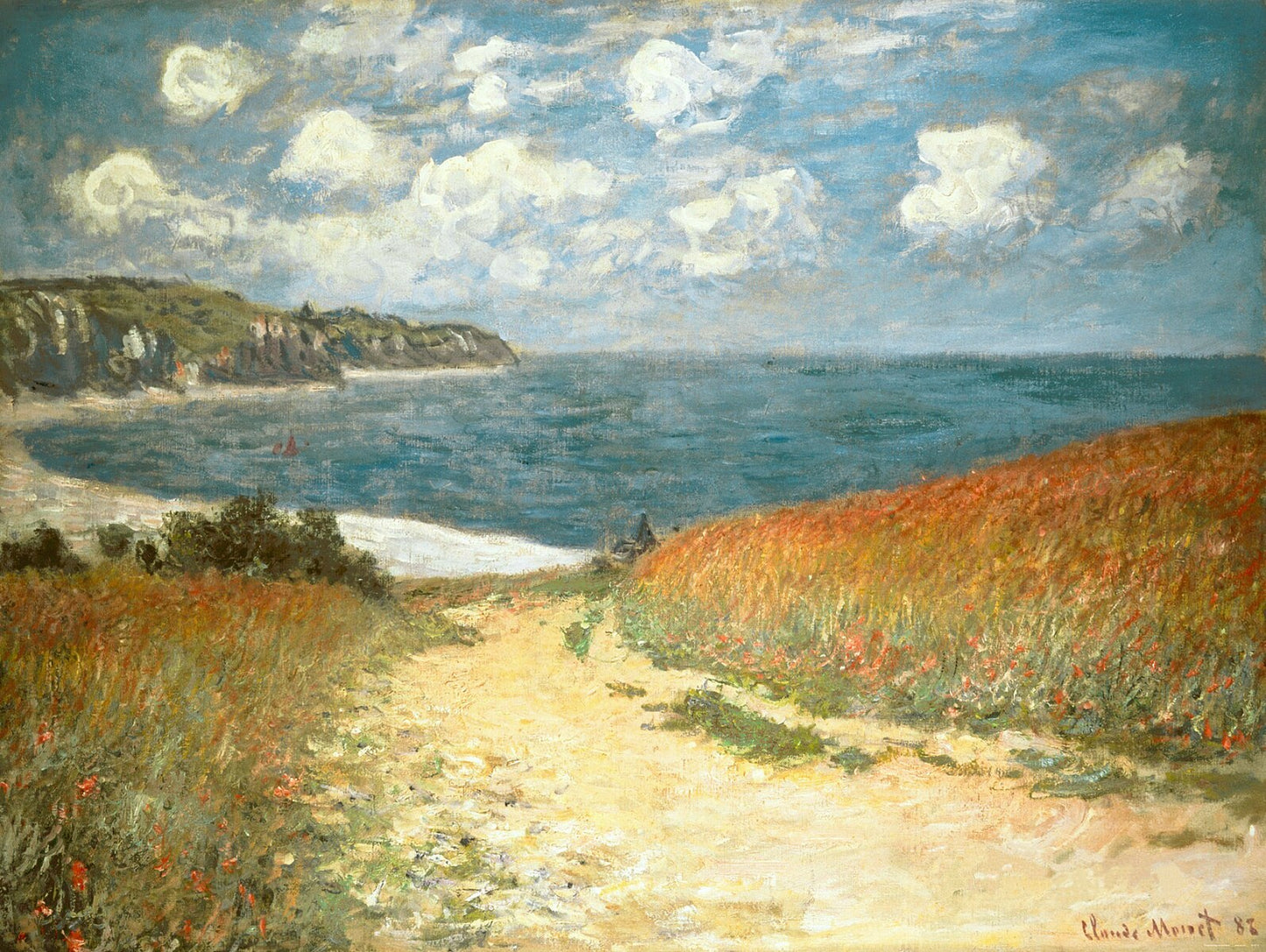 🌾 Weg durch das Weizenfeld in Pourville – Claude Monet (1882)