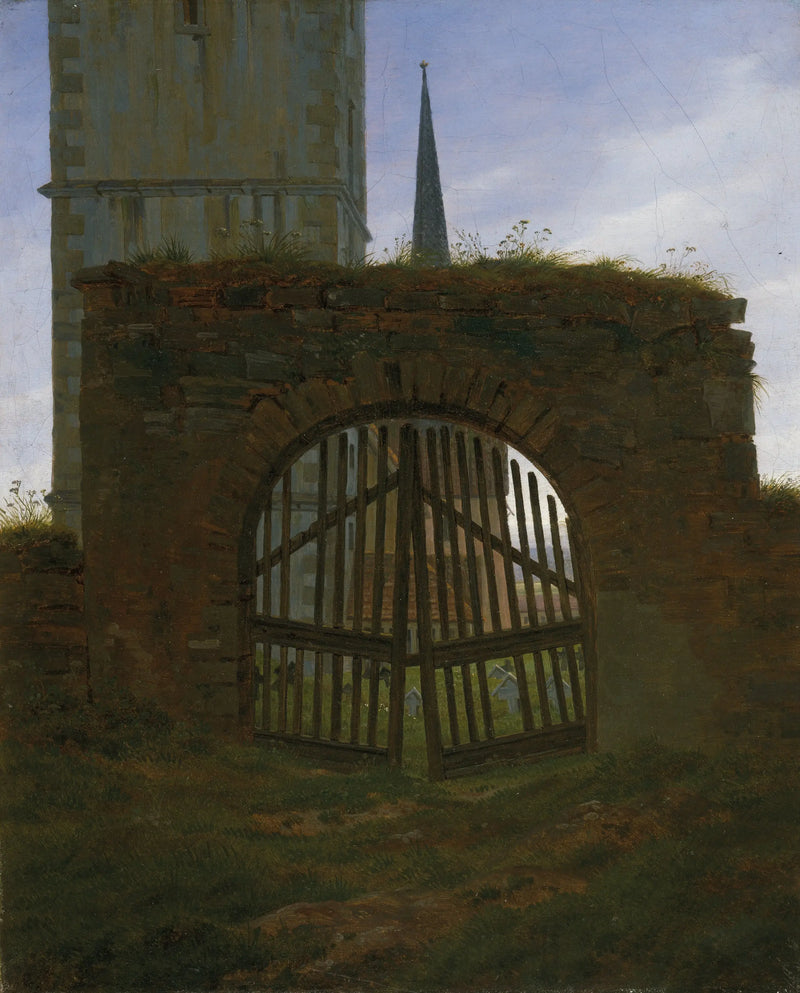 Das Tor zum Friedhof - Caspar David Friedrich