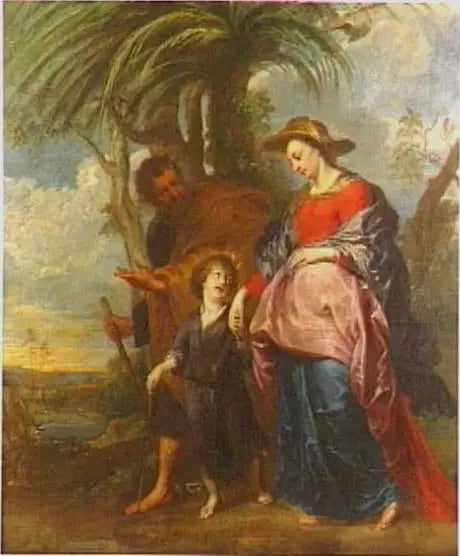Die Heilige Familie auf dem Rückweg aus Ägypten - Antoine van Dyck
